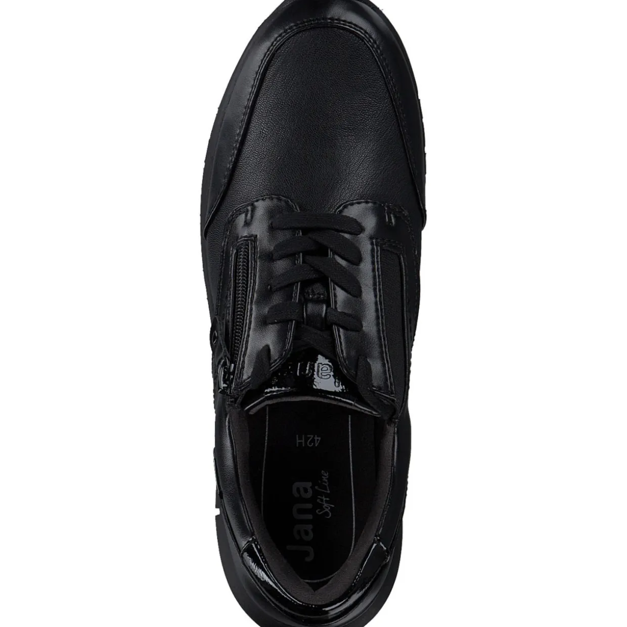 Jana Shoes 23765, Schnürschuhe, Damen, BLACK UNI