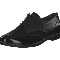 Jana Shoes 23260, Schnürschuhe, Damen, Schwarz