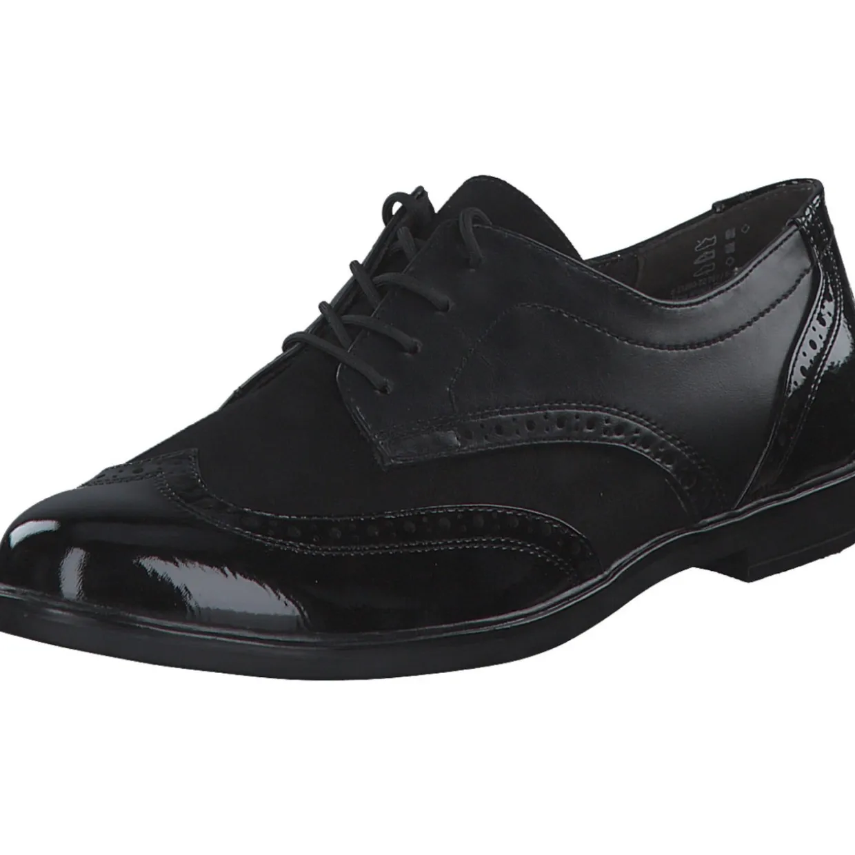 Jana Shoes 23260, Schnürschuhe, Damen, Schwarz