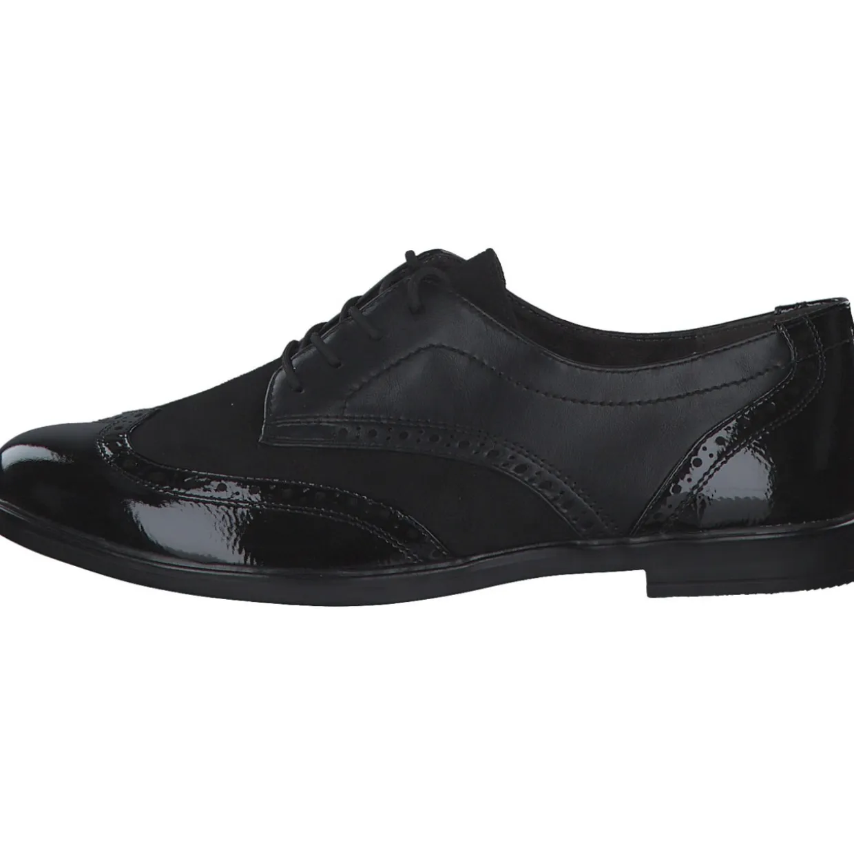 Jana Shoes 23260, Schnürschuhe, Damen, Schwarz