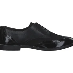 Jana Shoes 23260, Schnürschuhe, Damen, Schwarz