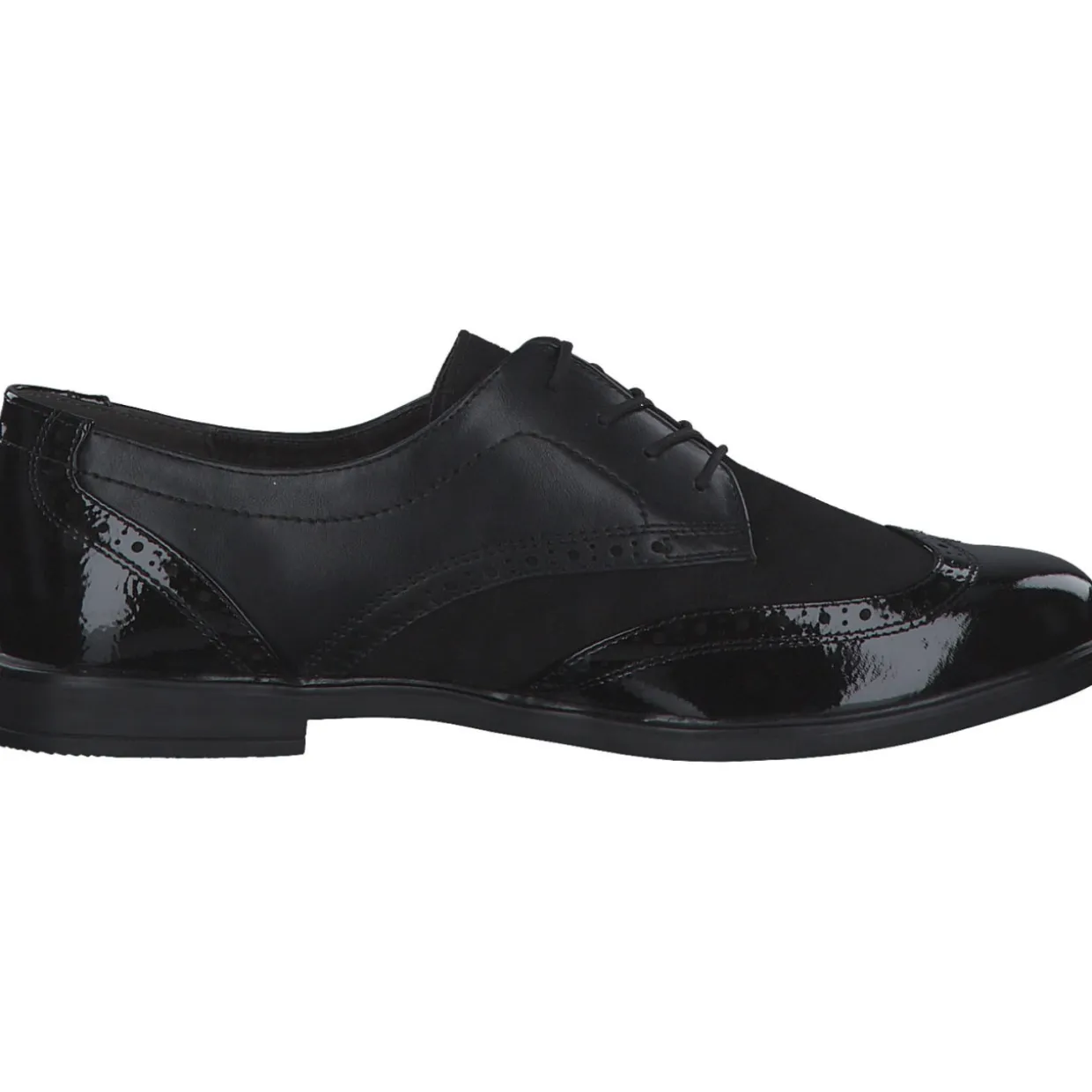 Jana Shoes 23260, Schnürschuhe, Damen, Schwarz