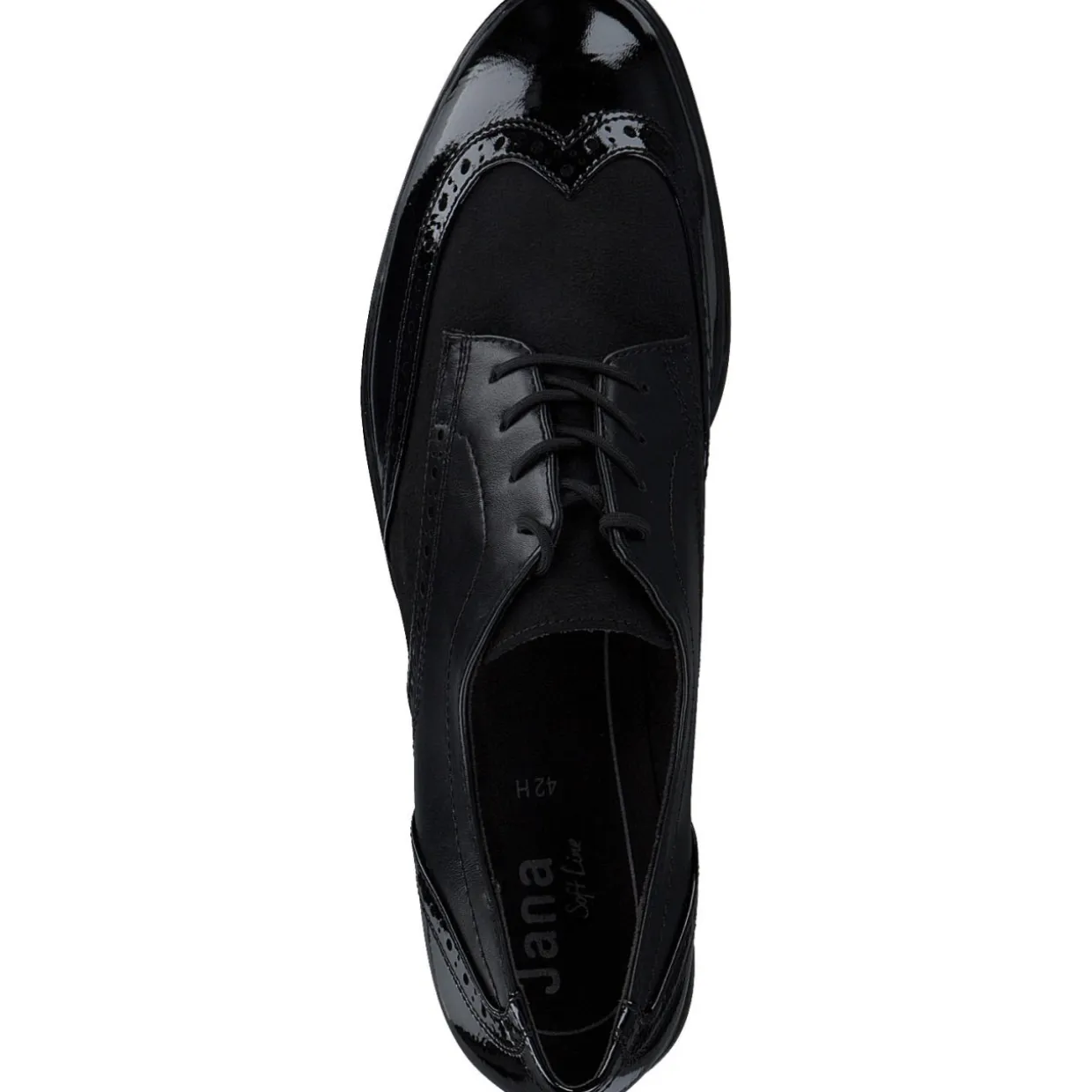 Jana Shoes 23260, Schnürschuhe, Damen, Schwarz