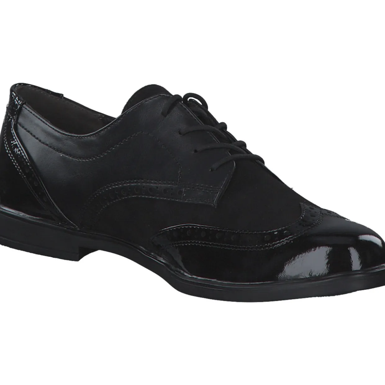 Jana Shoes 23260, Schnürschuhe, Damen, Schwarz