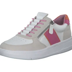 Jana Shoes 23785, Schnürschuhe, Damen, WHITE/FUXIA