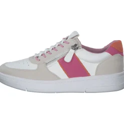 Jana Shoes 23785, Schnürschuhe, Damen, WHITE/FUXIA
