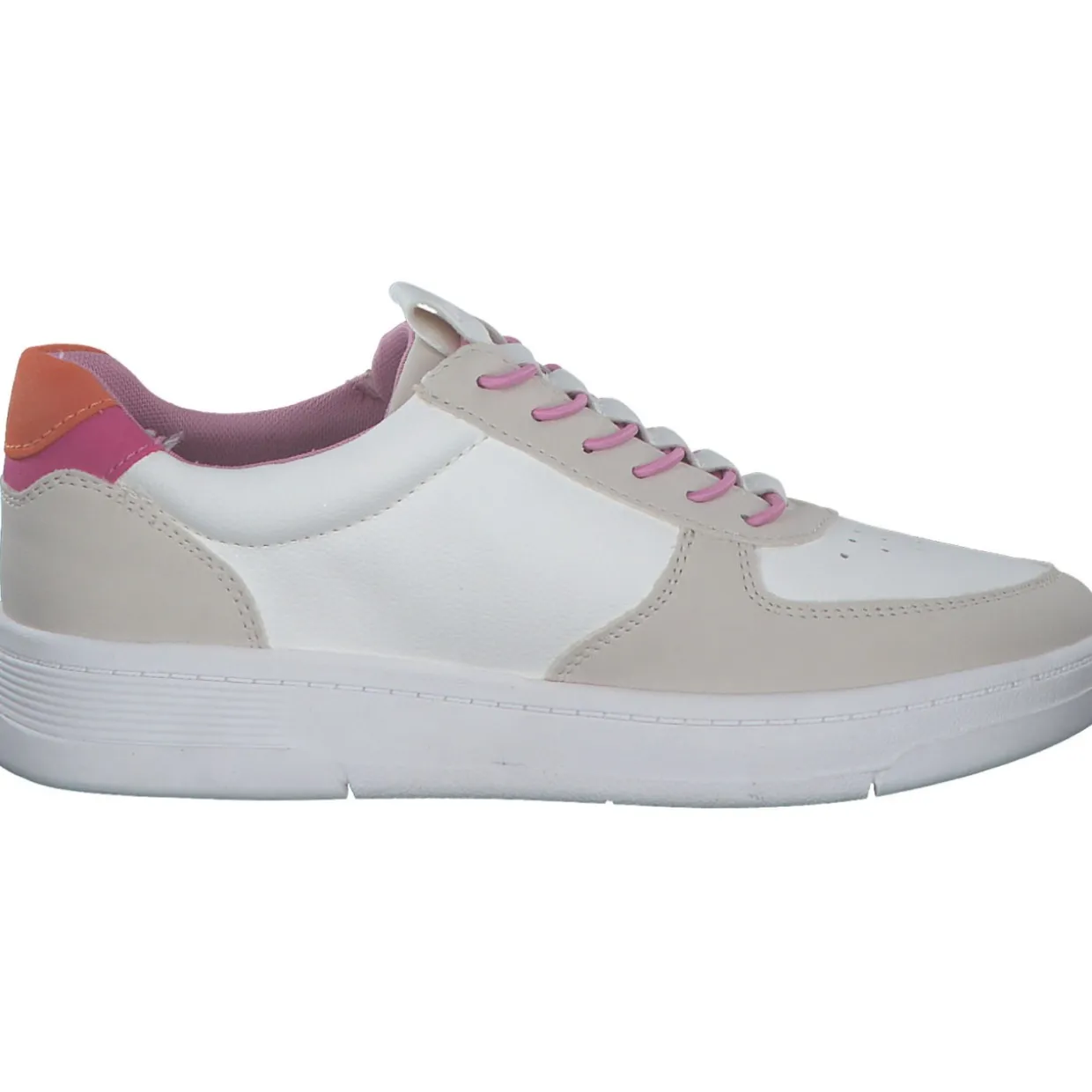 Jana Shoes 23785, Schnürschuhe, Damen, WHITE/FUXIA