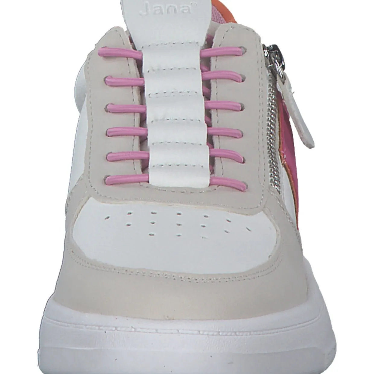Jana Shoes 23785, Schnürschuhe, Damen, WHITE/FUXIA