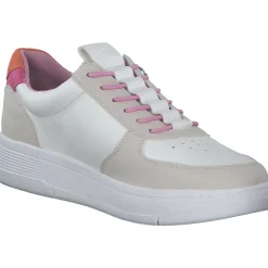 Jana Shoes 23785, Schnürschuhe, Damen, WHITE/FUXIA