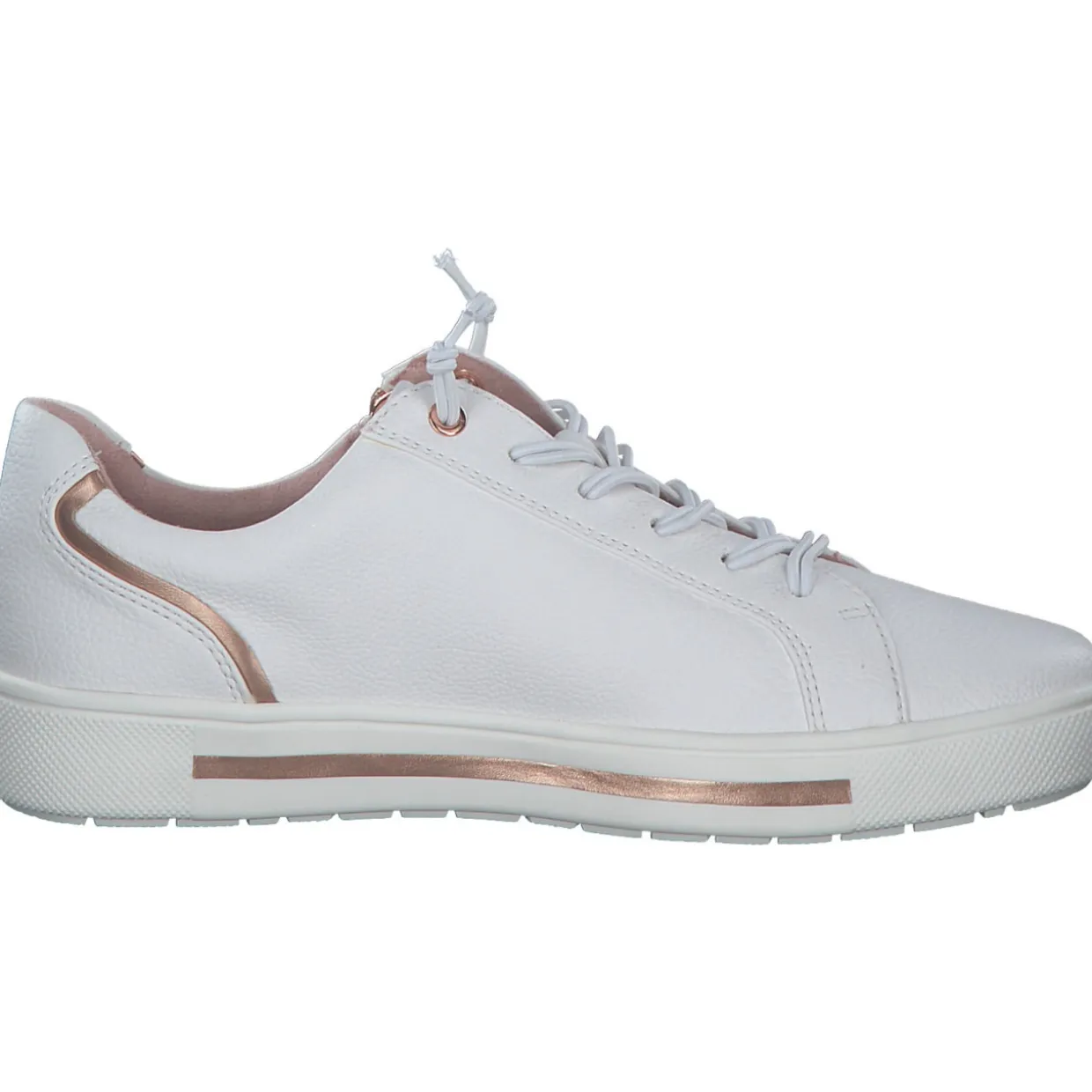 Jana Shoes 23660, Schnürschuhe, Damen, WHITE/ROSEGOLD