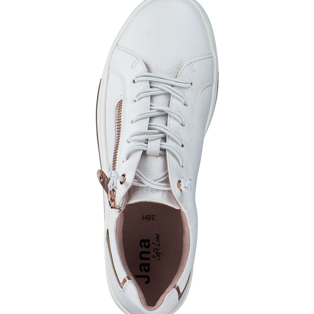 Jana Shoes 23660, Schnürschuhe, Damen, WHITE/ROSEGOLD