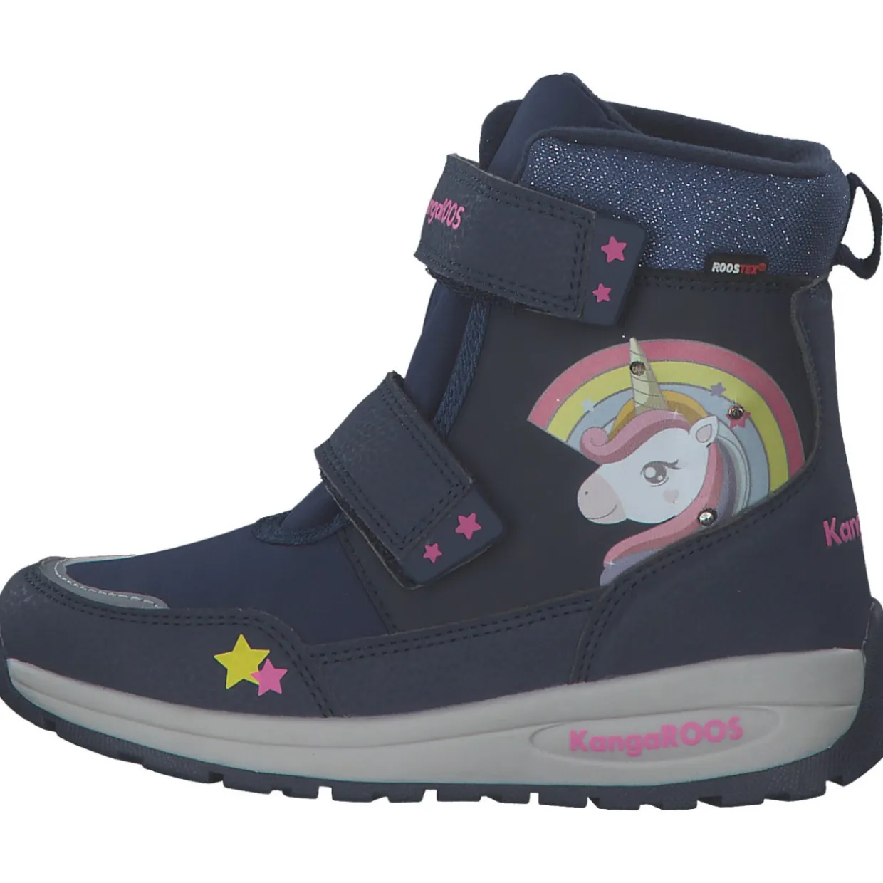 KangaROOS 10233/4193 K-PE Candela V RTX SL, Winterstiefel, Kinder, dk navy/daisy pink unicorn