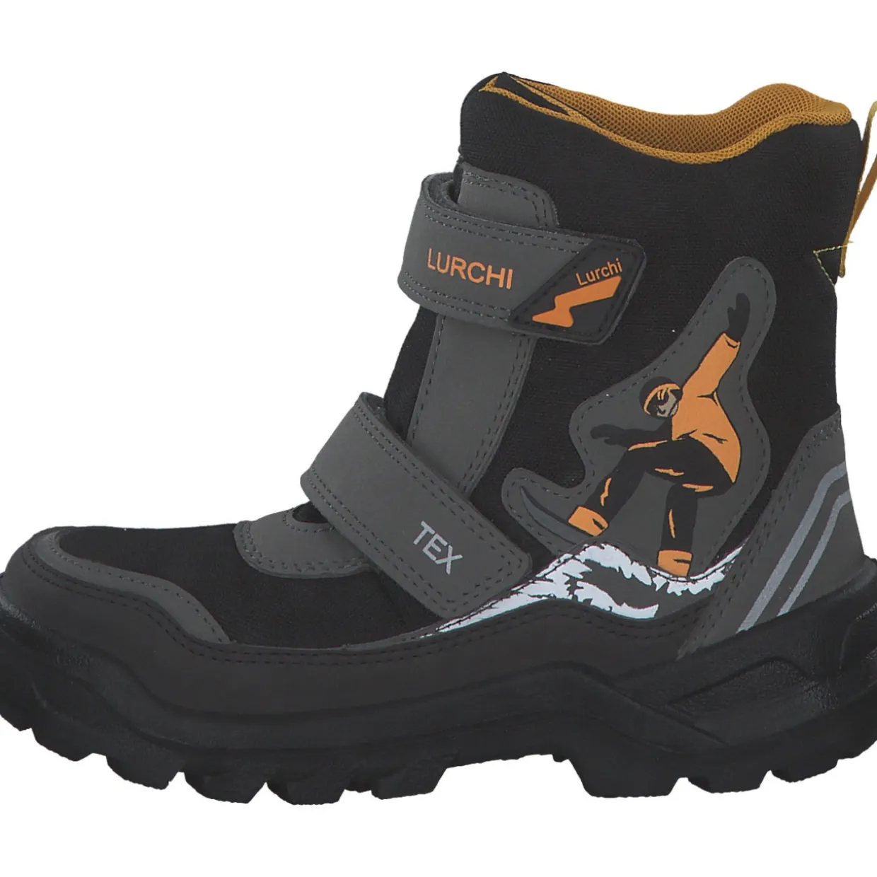 Lurchi 63L1033013, Winterstiefel, Kinder, black-yellow