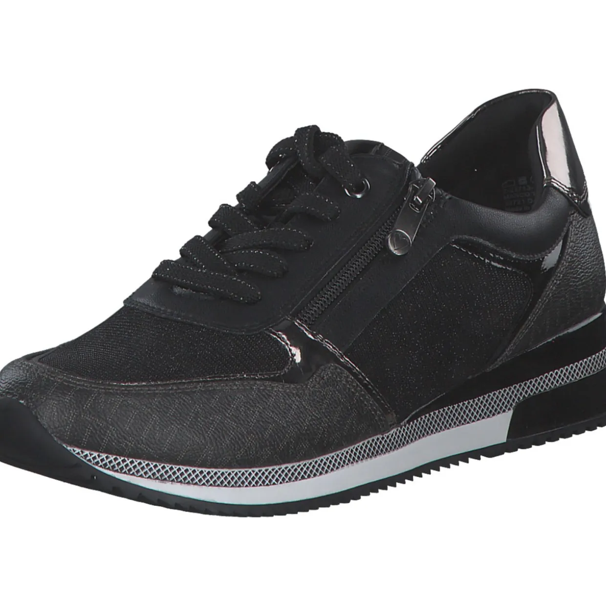 Marco Tozzi 2-23713-41/091, Schnürschuhe, Damen, BLACK / GUN MTL