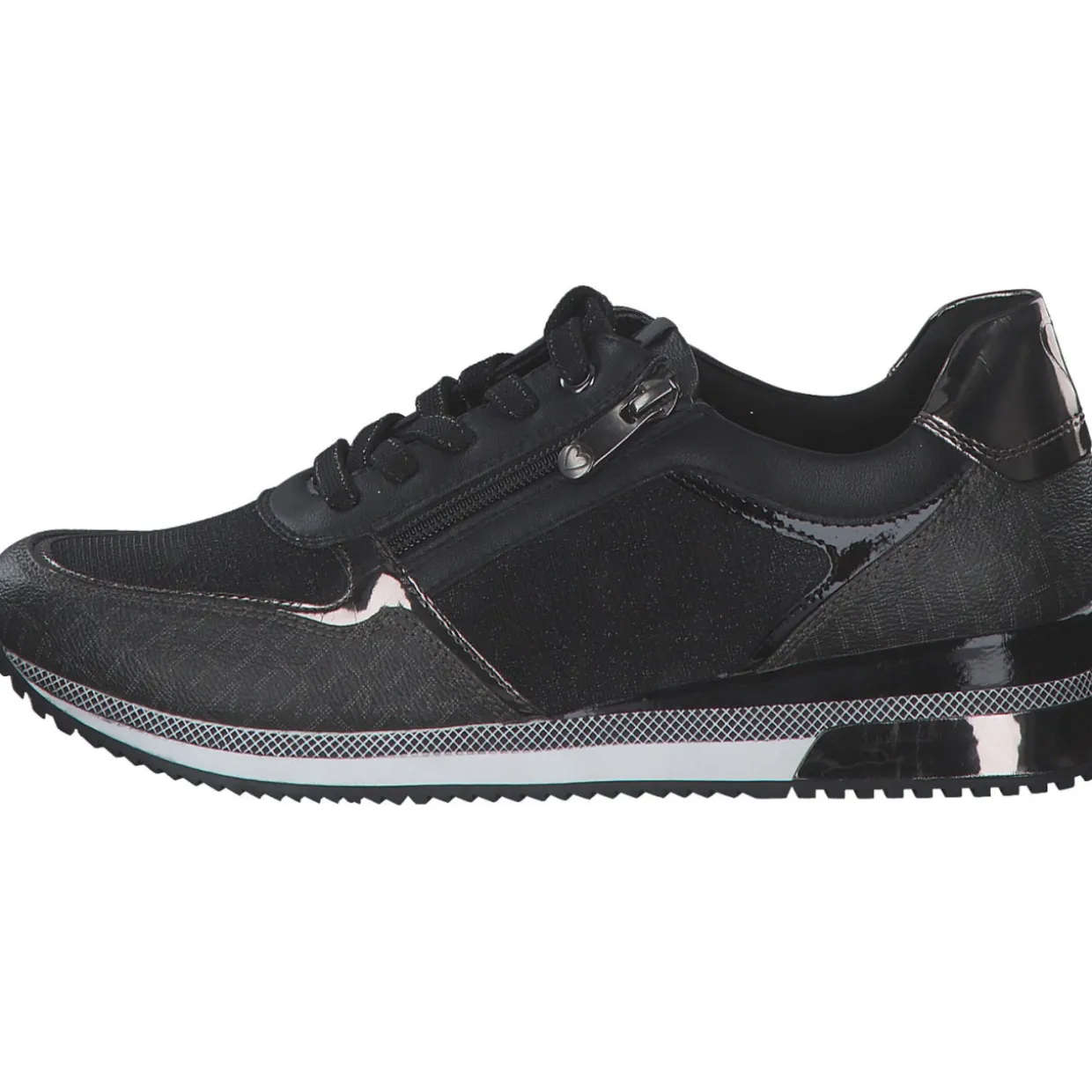 Marco Tozzi 2-23713-41/091, Schnürschuhe, Damen, BLACK / GUN MTL