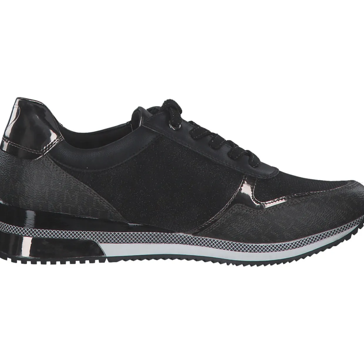 Marco Tozzi 2-23713-41/091, Schnürschuhe, Damen, BLACK / GUN MTL