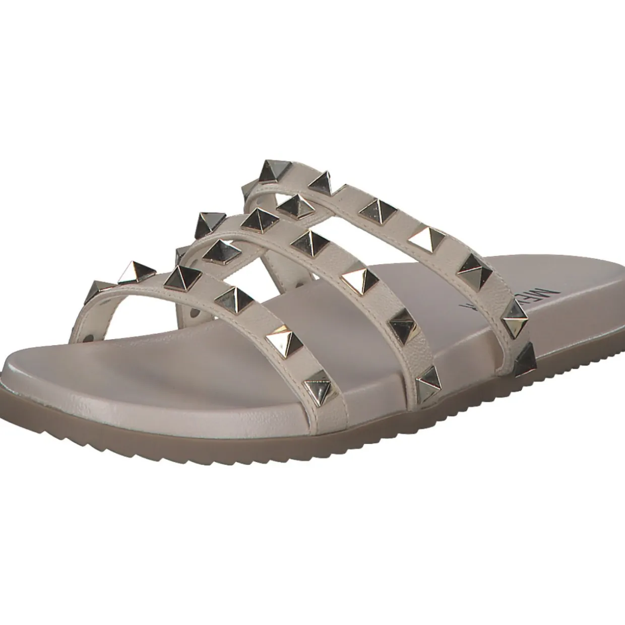 Menbur 24921, Plateau-Pantoletten, Damen, white (beige)