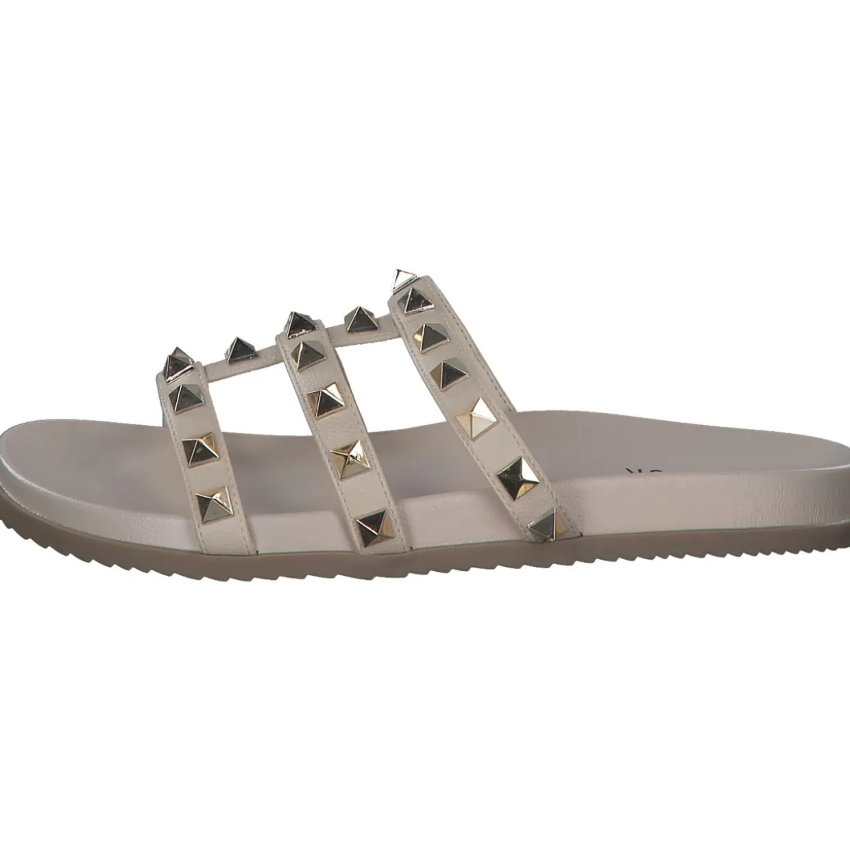 Menbur 24921, Plateau-Pantoletten, Damen, white (beige)