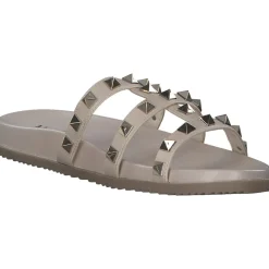 Menbur 24921, Plateau-Pantoletten, Damen, white (beige)