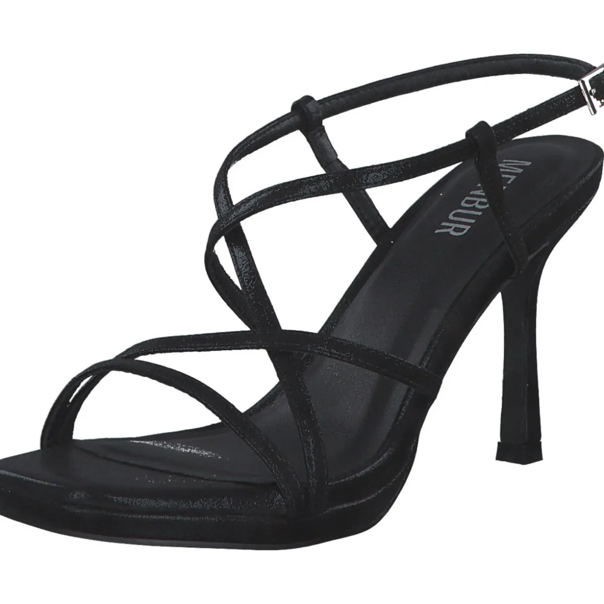 Menbur 24717, Plateau-Sandaletten, Damen, Schwarz