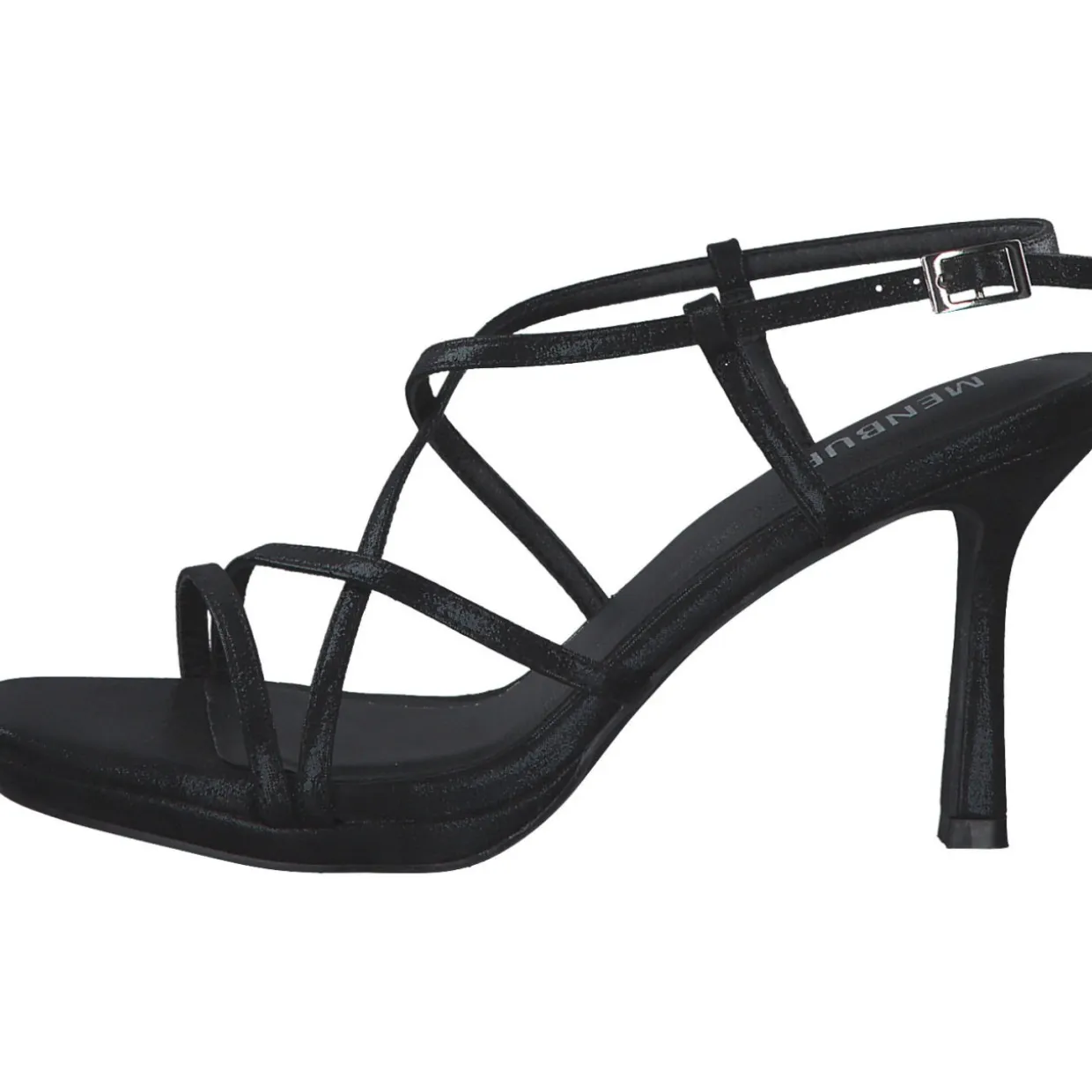 Menbur 24717, Plateau-Sandaletten, Damen, Schwarz