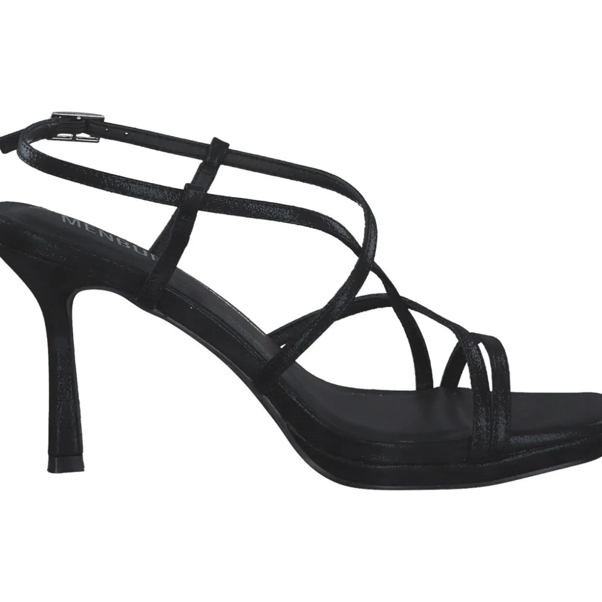 Menbur 24717, Plateau-Sandaletten, Damen, Schwarz