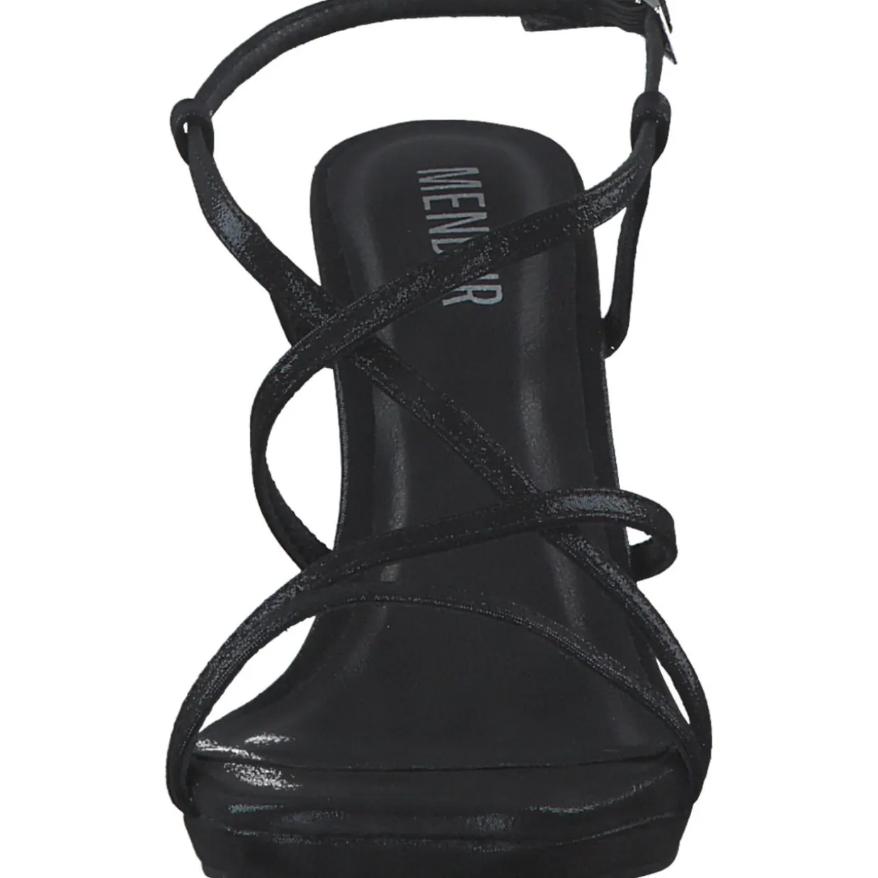 Menbur 24717, Plateau-Sandaletten, Damen, Schwarz