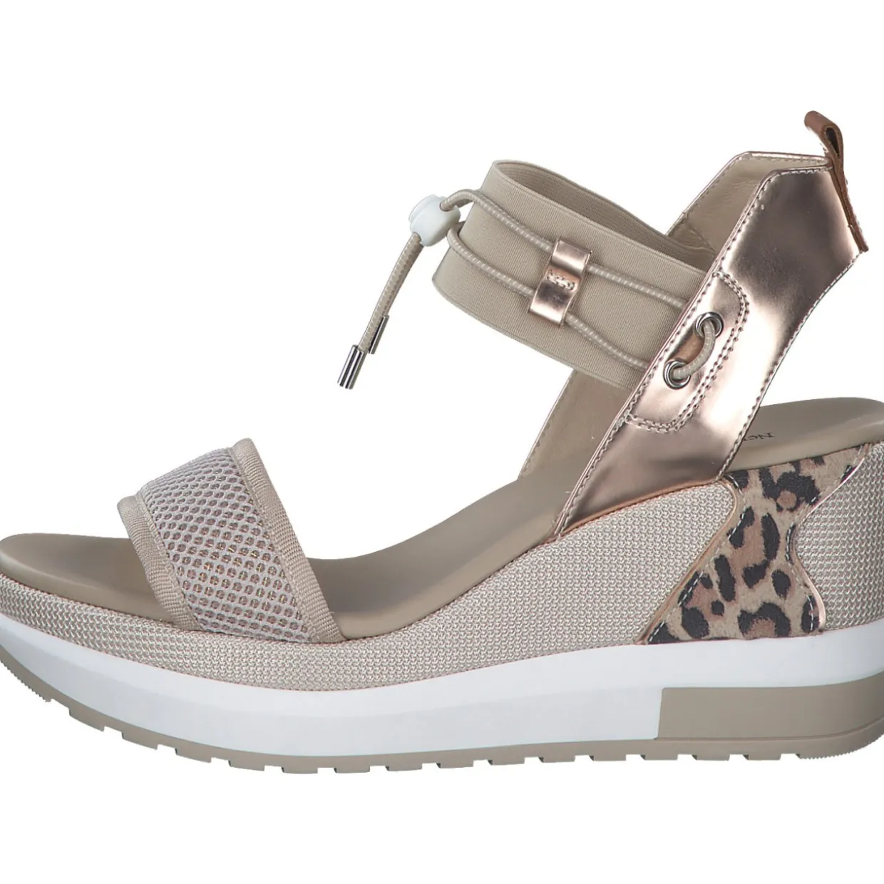 NeroGiardini E307750D, Plateau-Sandaletten, Damen, Beige