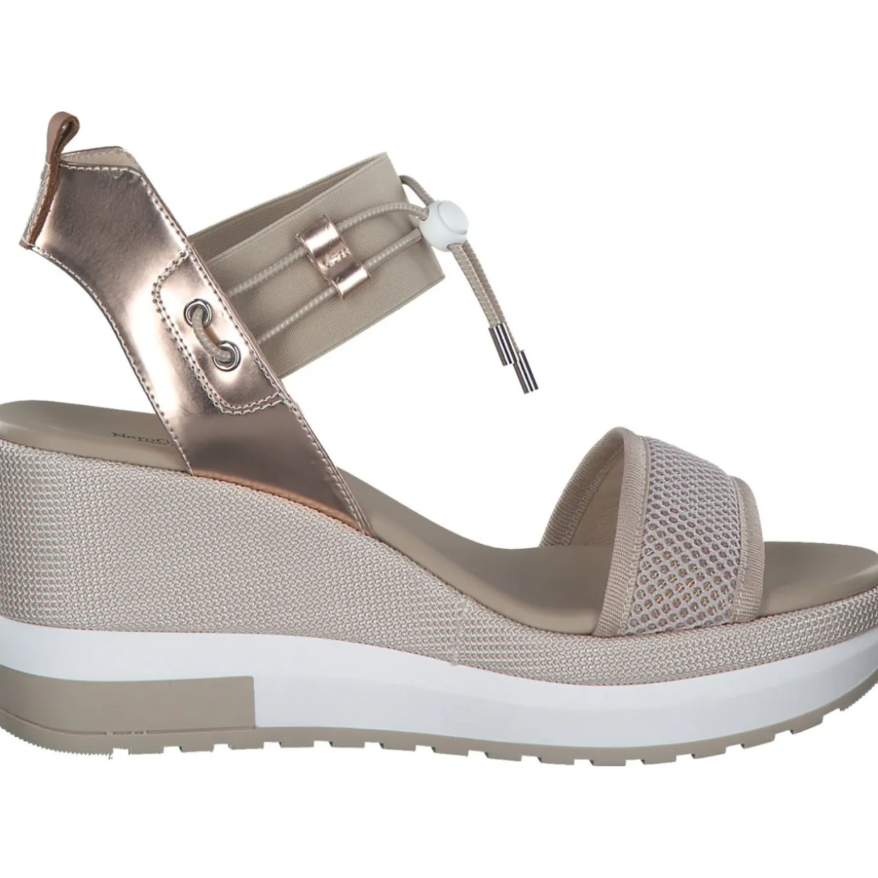 NeroGiardini E307750D, Plateau-Sandaletten, Damen, Beige