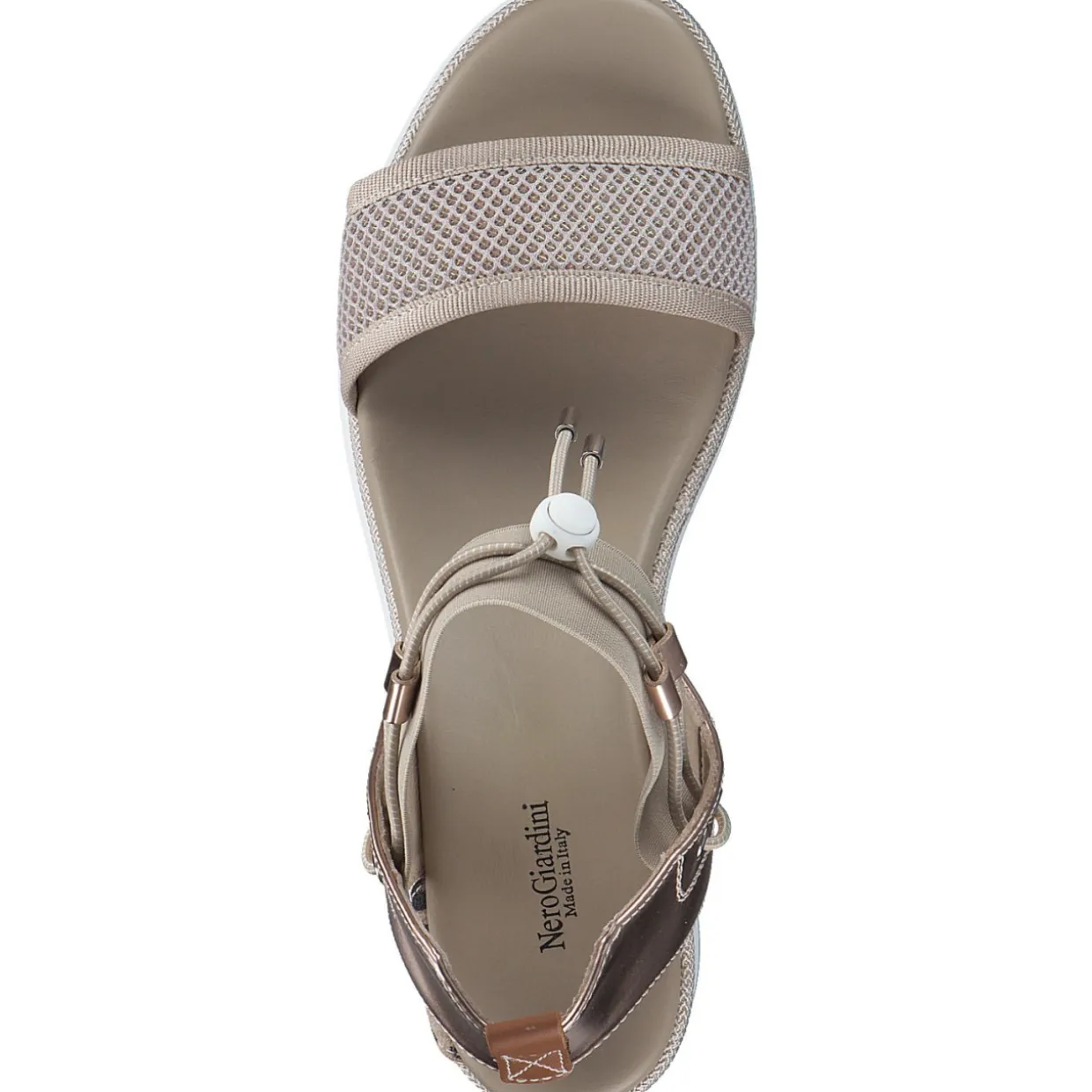 NeroGiardini E307750D, Plateau-Sandaletten, Damen, Beige