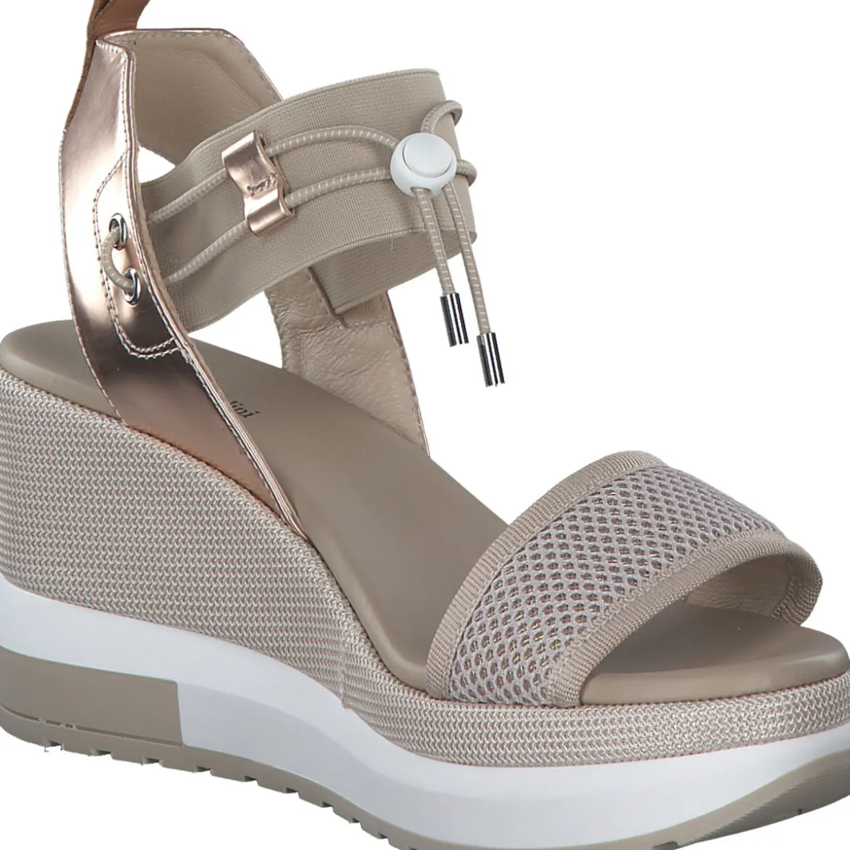 NeroGiardini E307750D, Plateau-Sandaletten, Damen, Beige