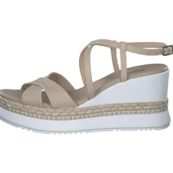 NeroGiardini E410560D, Plateau-Sandaletten, Damen, Beige