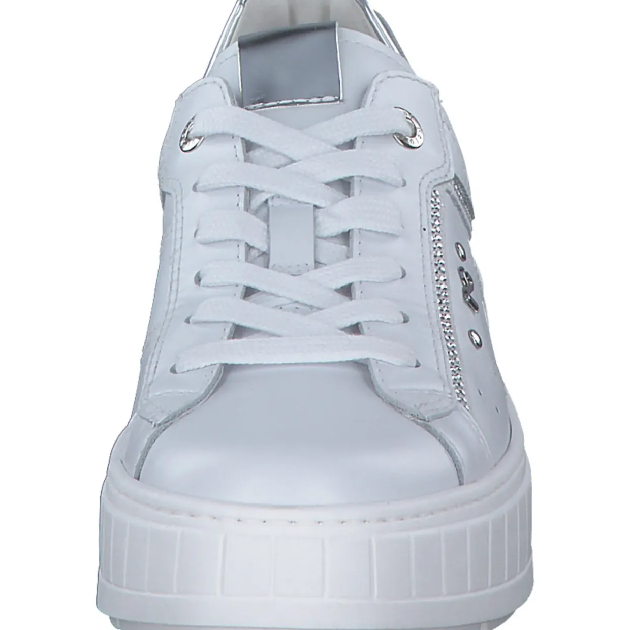 NeroGiardini E513093D, Schnürschuhe, Damen, bianco/argento