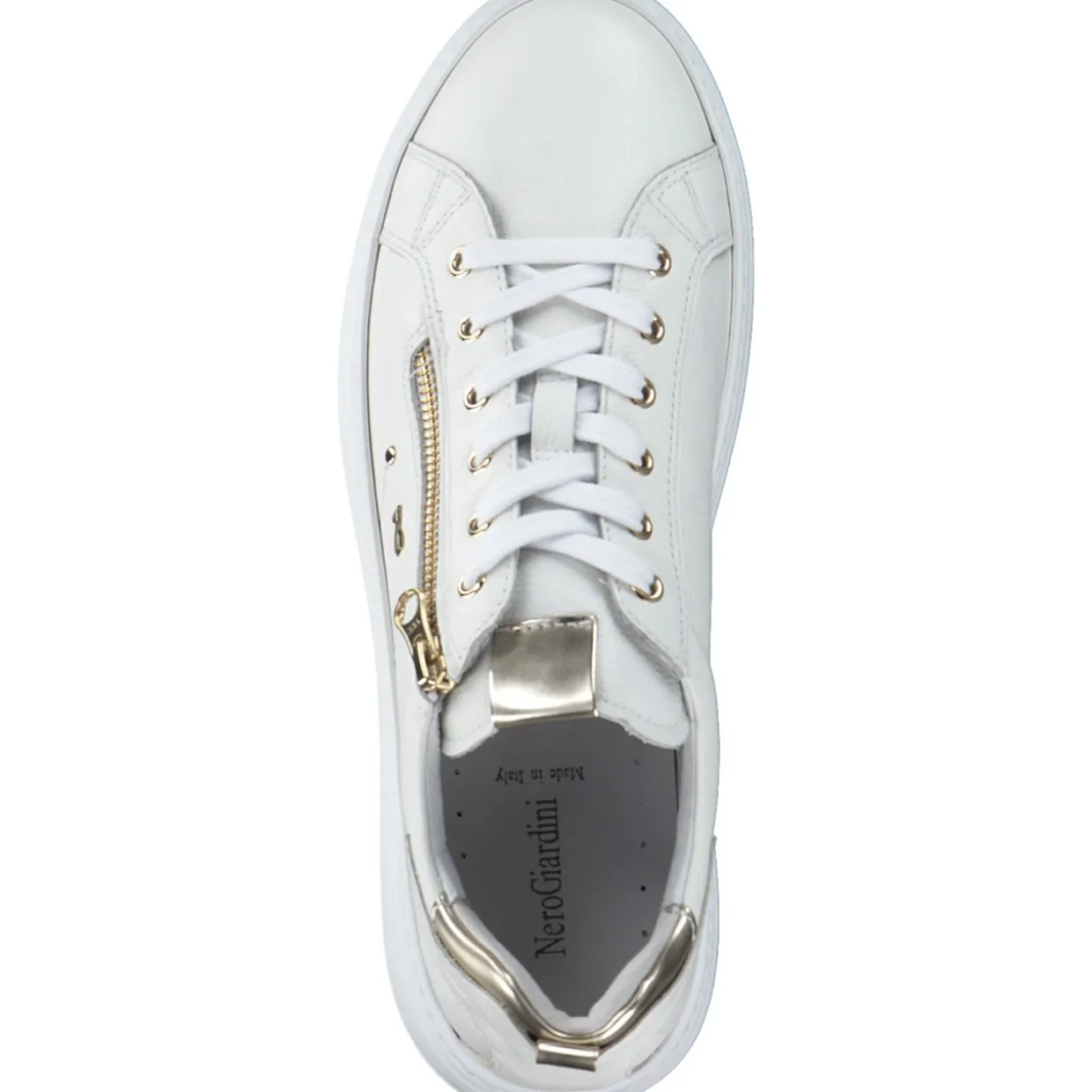 NeroGiardini E306541D, Schnürschuhe, Damen, bianco/platino