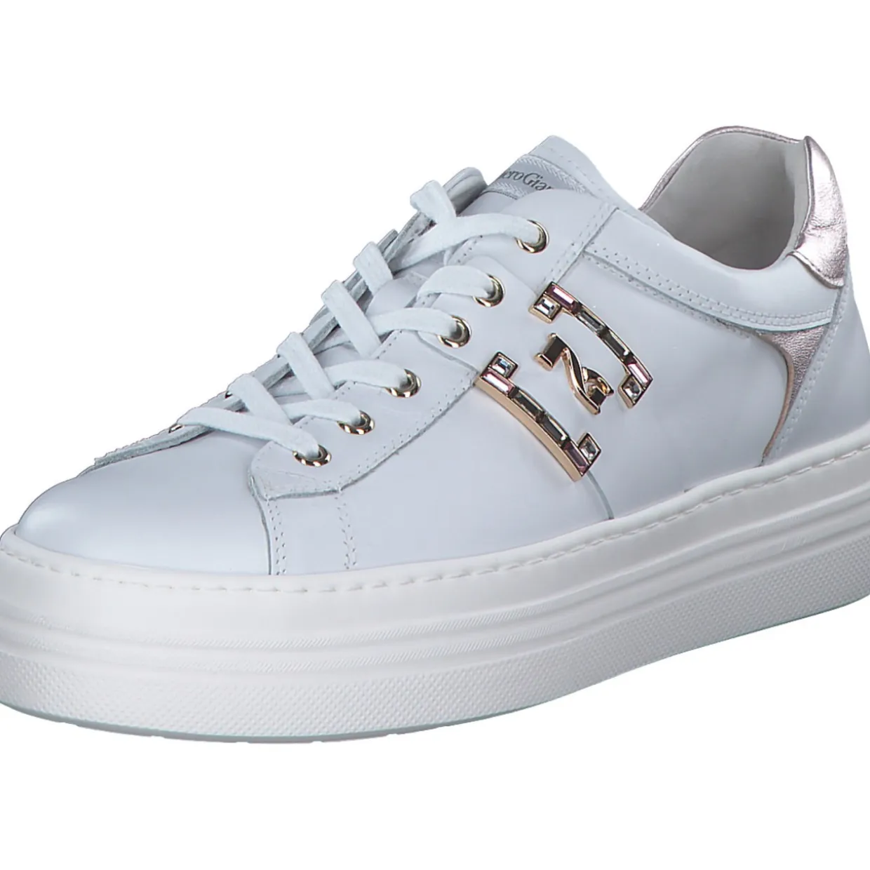 NeroGiardini E409967D, Schnürschuhe, Damen, Weiß