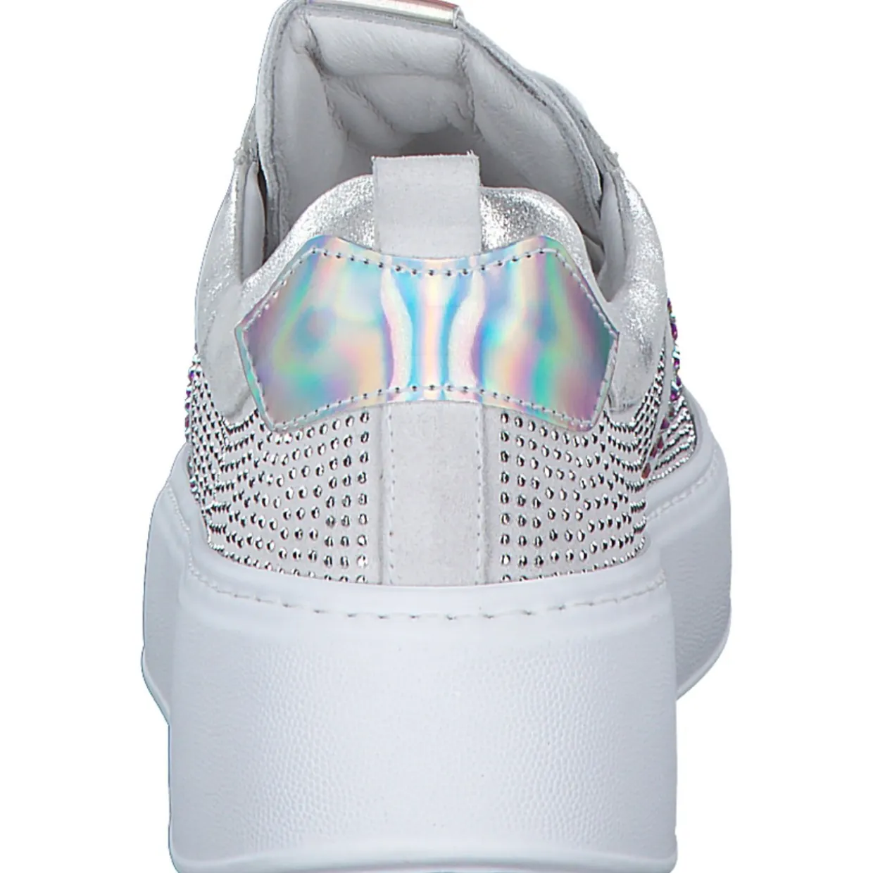 NeroGiardini E409988D, Schnürschuhe, Damen, weiß silber