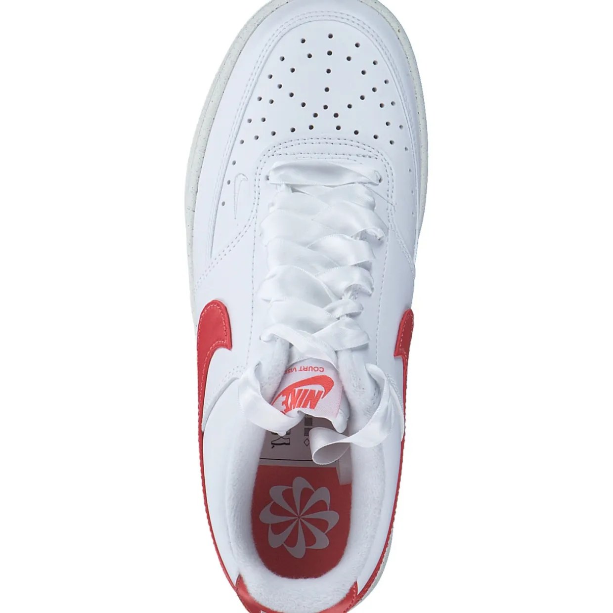 Nike Court Vision Low HV5246, Schnürschuhe, Damen, white/magic ember-sail