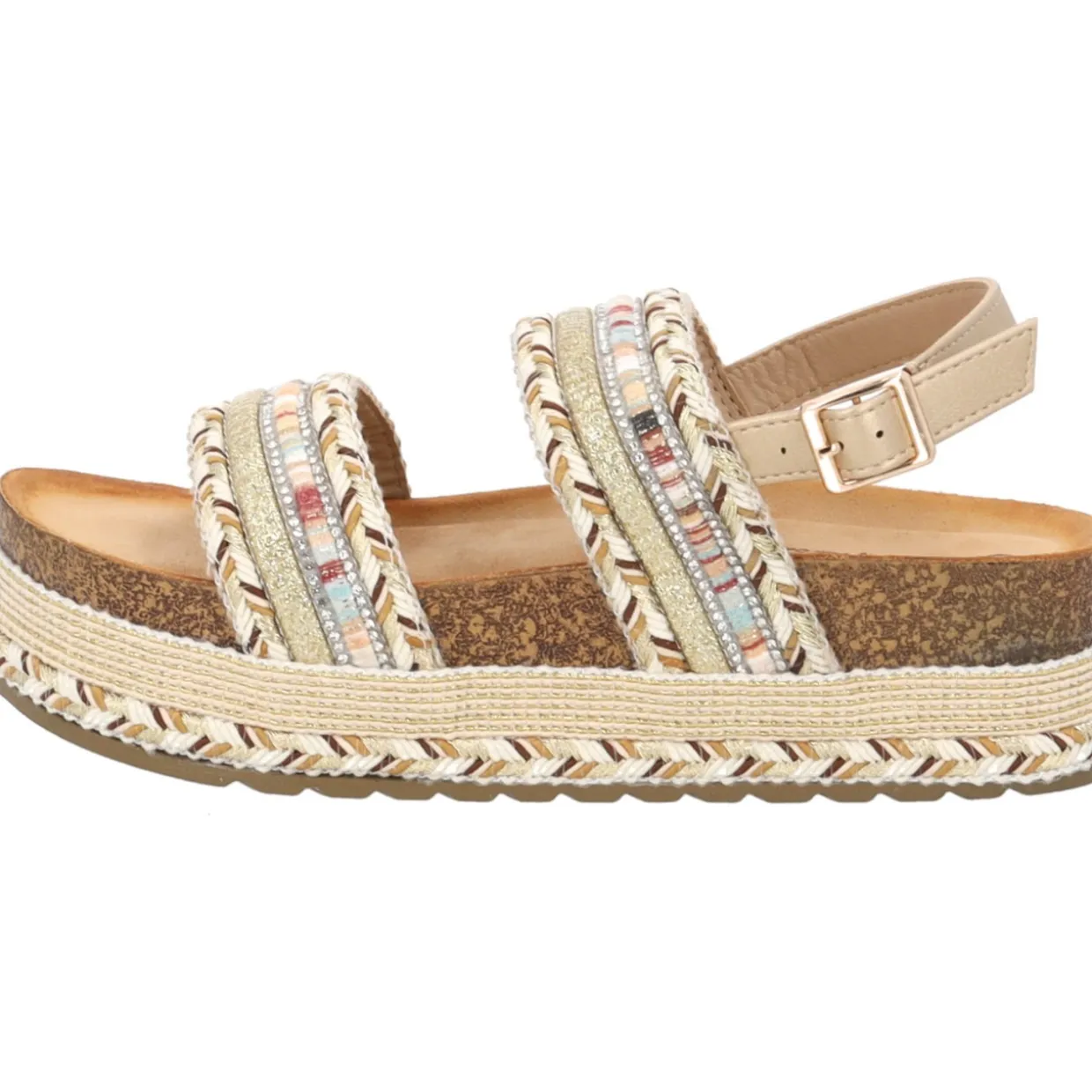Palado Aifate by Sila Sahin , Plateau-Sandaletten, Damen, Gold