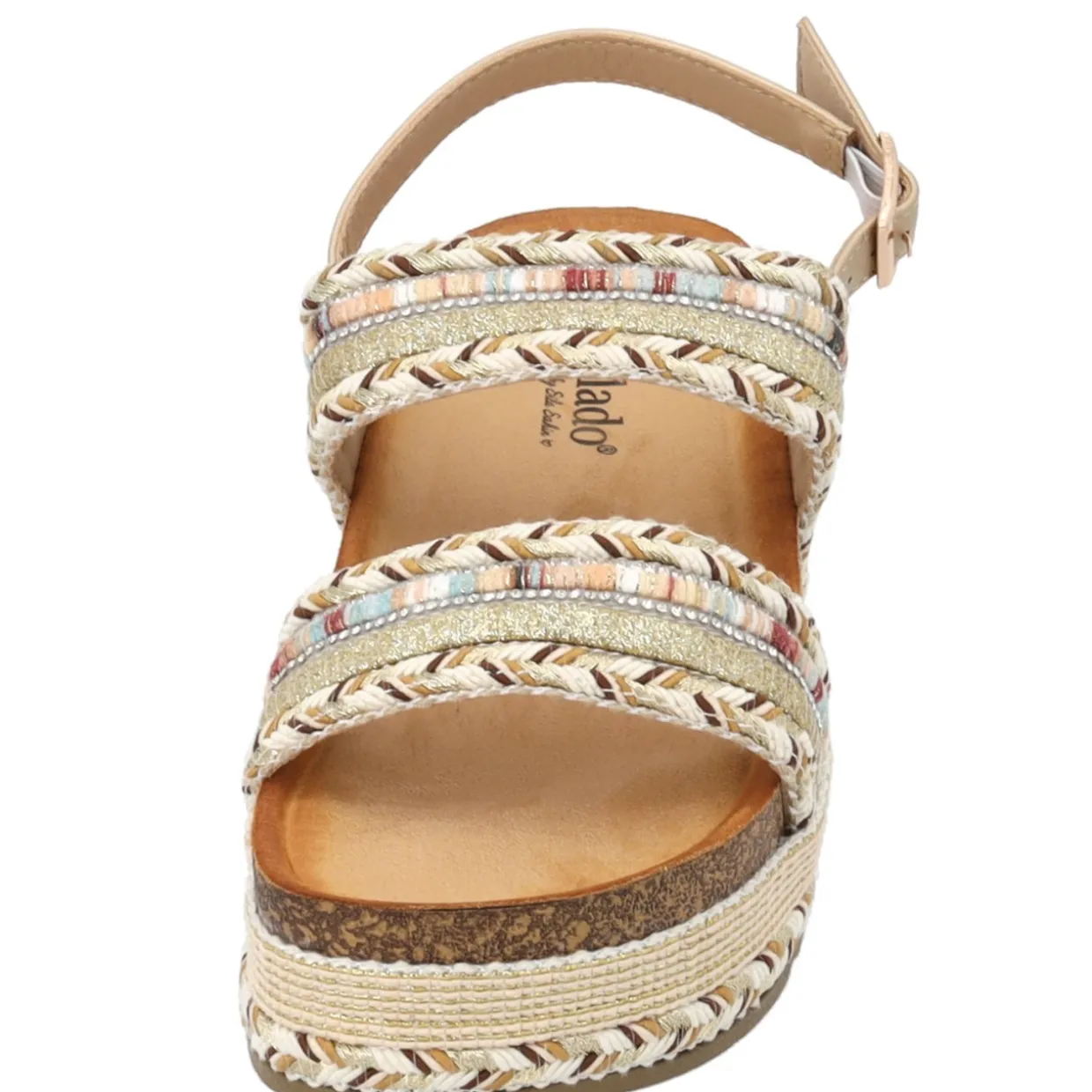 Palado Aifate by Sila Sahin , Plateau-Sandaletten, Damen, Gold