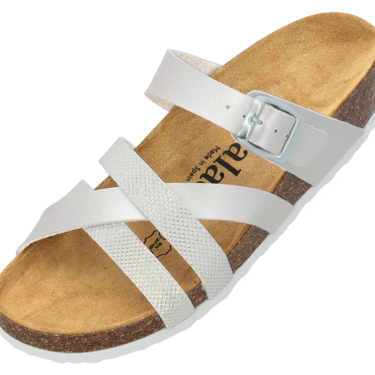 Palado Balmur, Pantoletten, Damen, Weiß Metallic