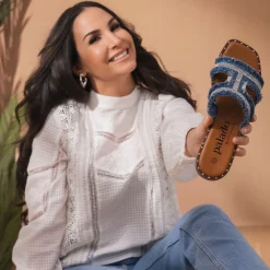 Palado Otina by Sila Sahin, Pantoletten, Damen, Jeansblau