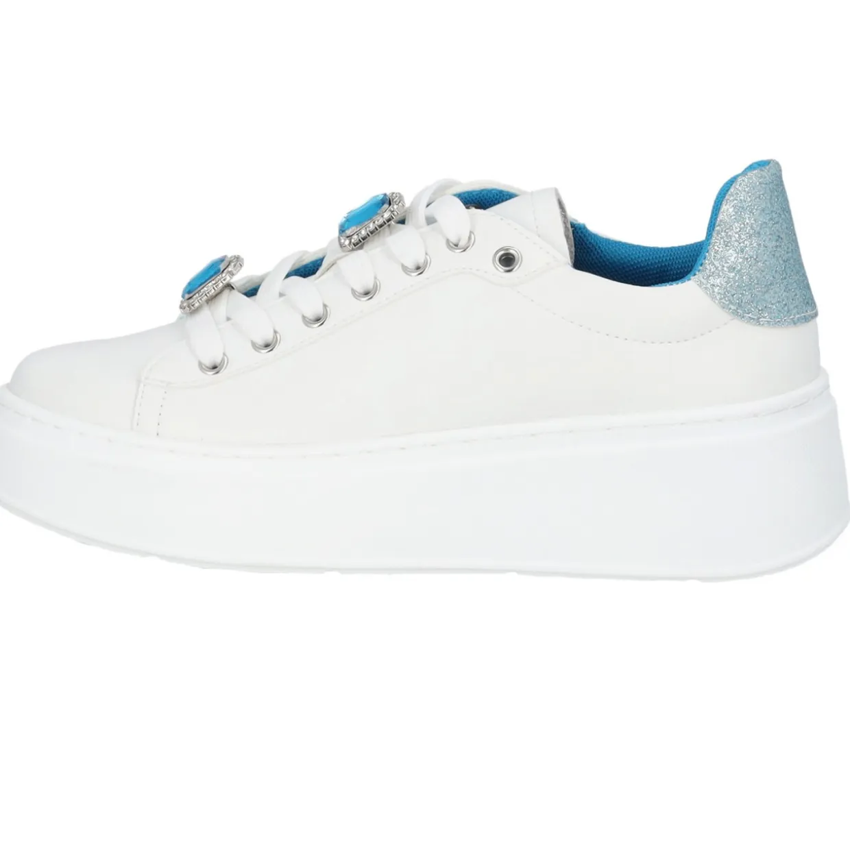 Palado Yellar by Sila Sahin, Sneakers Low, Damen, Weiß/Blau
