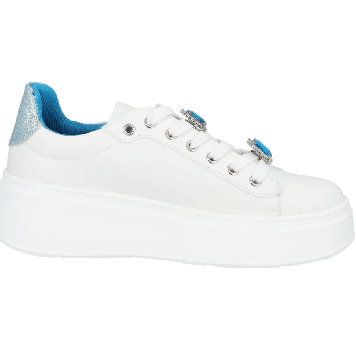 Palado Yellar by Sila Sahin, Sneakers Low, Damen, Weiß/Blau