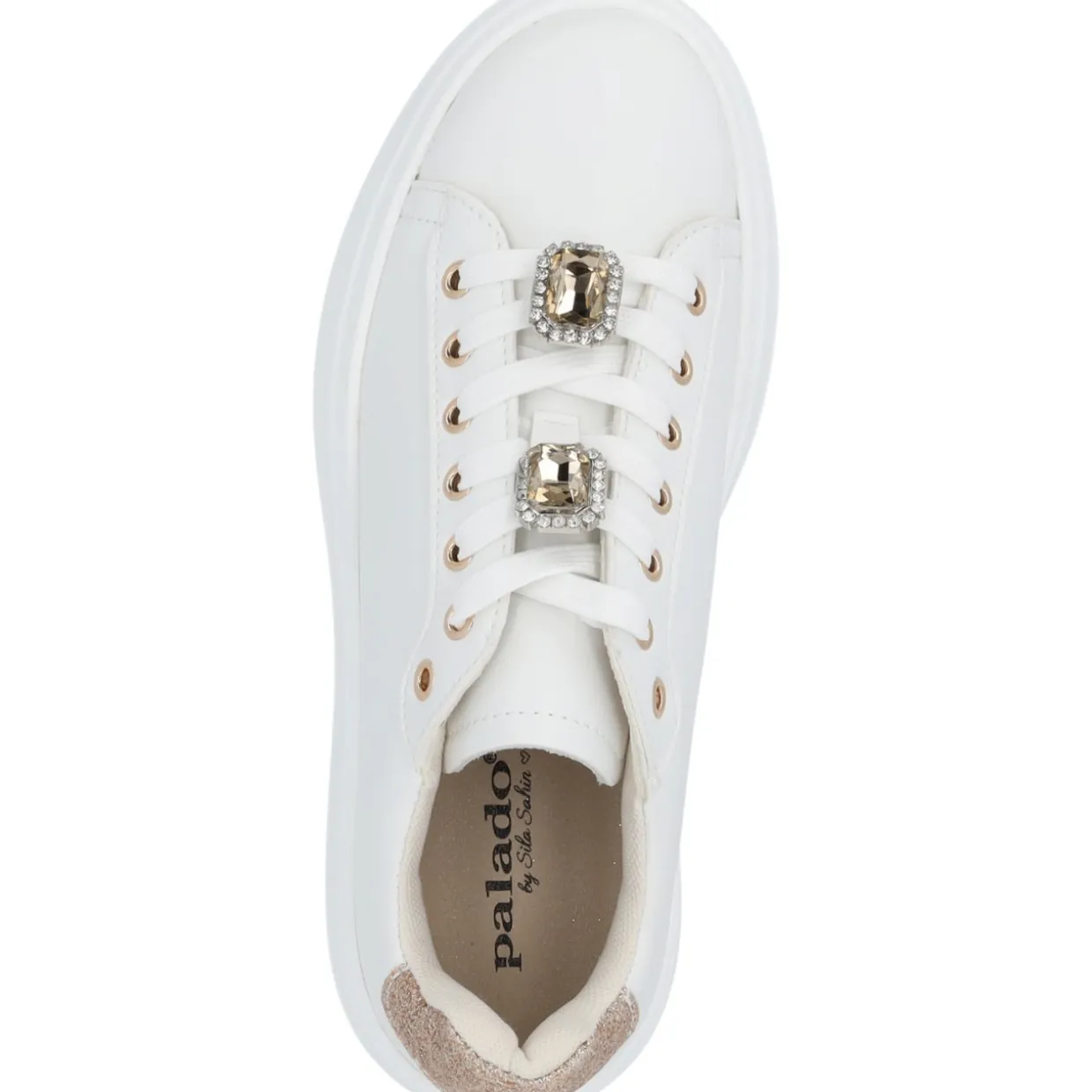 Palado Yellar by Sila Sahin, Sneakers Low, Damen, Weiß/Gold