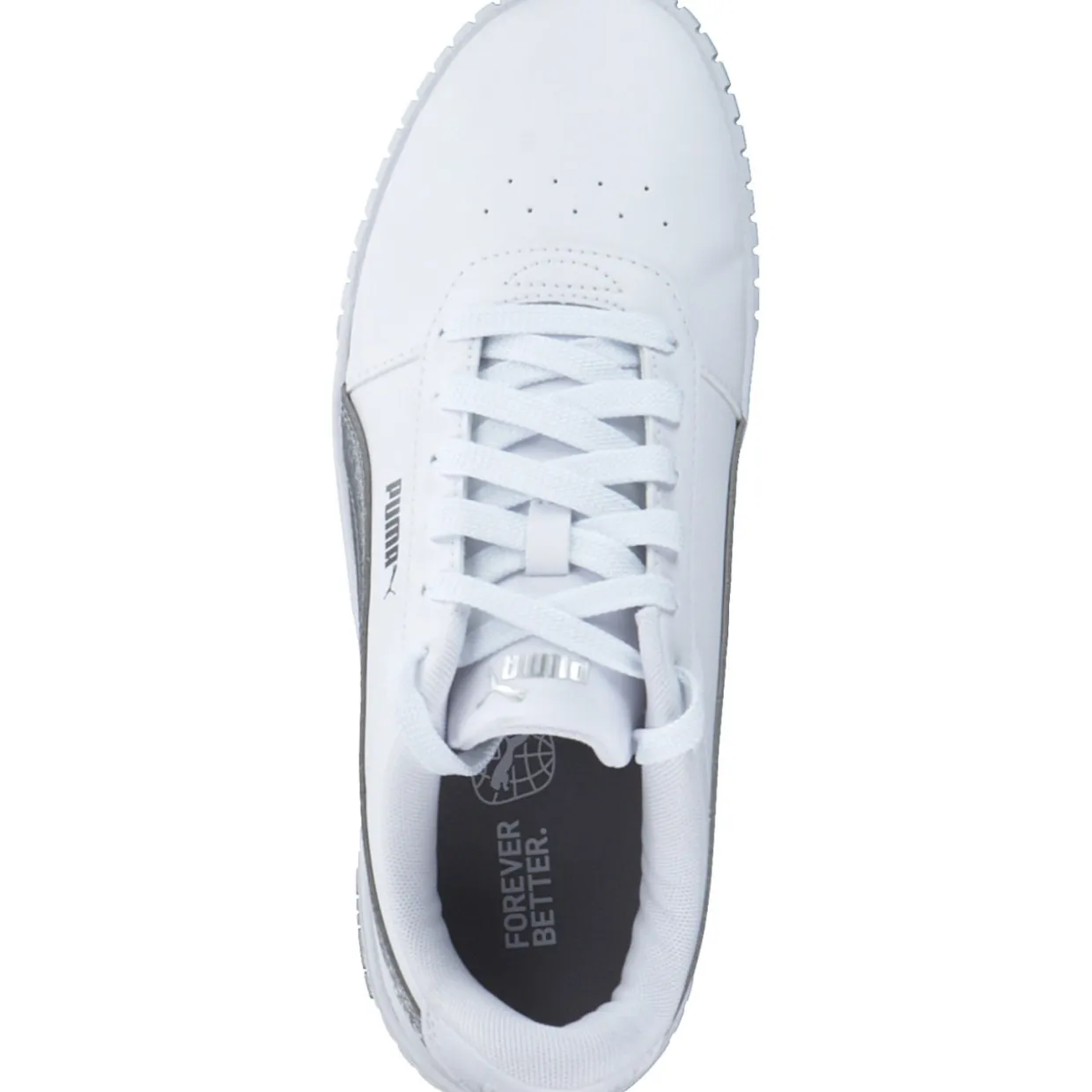 Puma Carina 2.0 Space Metallics 389387, Schnürschuhe, Damen, white/matte silver