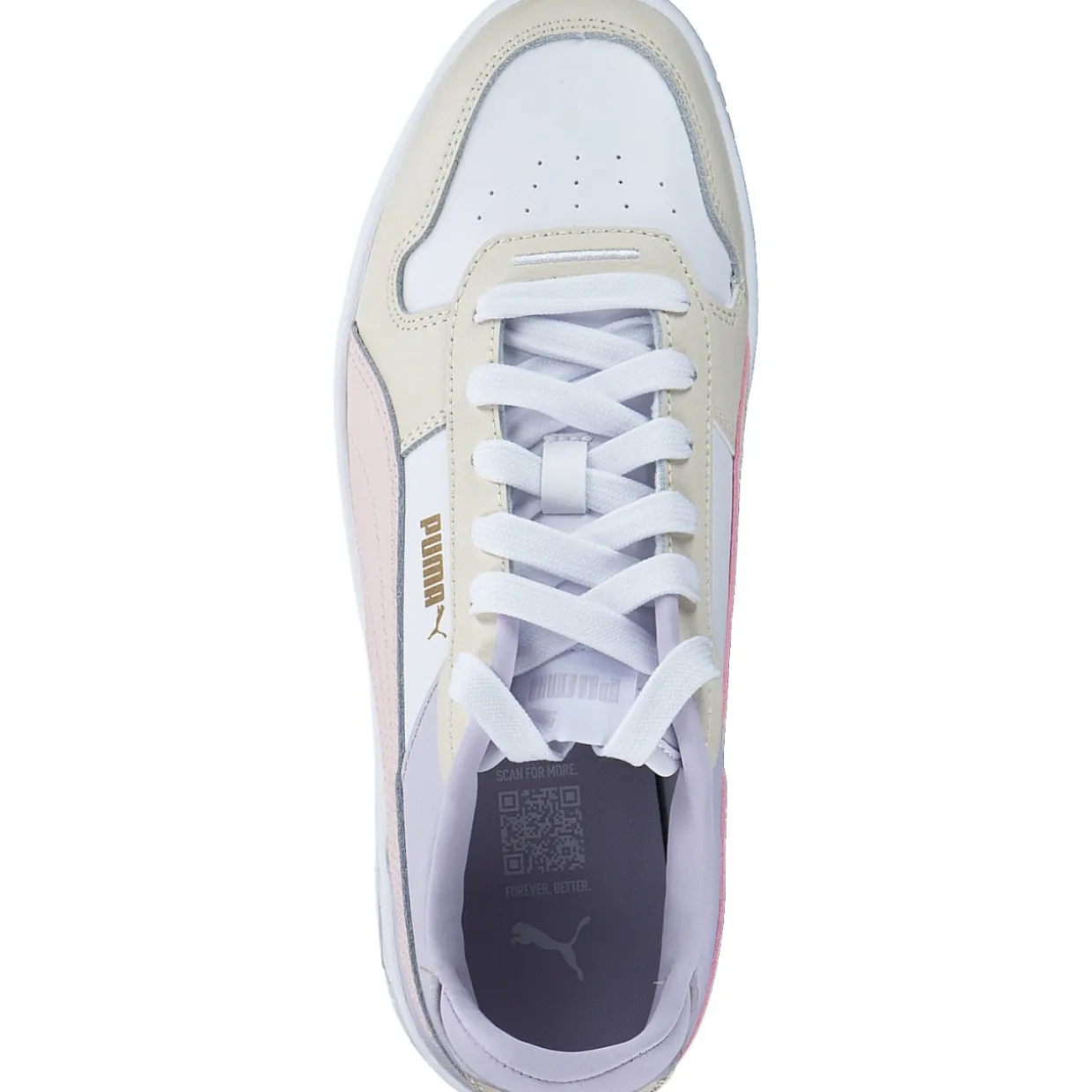 Puma Carina Street 389390, Schnürschuhe, Damen, Weiß/Rose/Beige