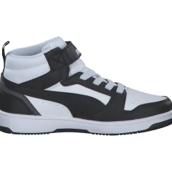 Puma 393832/001 Rebound V6 Mid AC+PS, Stiefel, Kinder, puma white-puma black-shadow