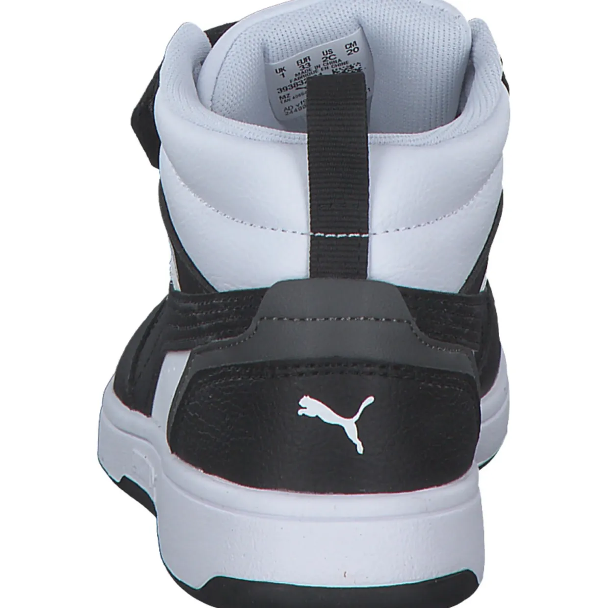 Puma 393832/001 Rebound V6 Mid AC+PS, Stiefel, Kinder, puma white-puma black-shadow