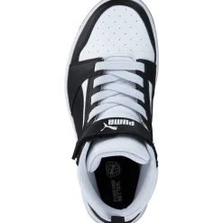 Puma 393832/001 Rebound V6 Mid AC+PS, Stiefel, Kinder, puma white-puma black-shadow