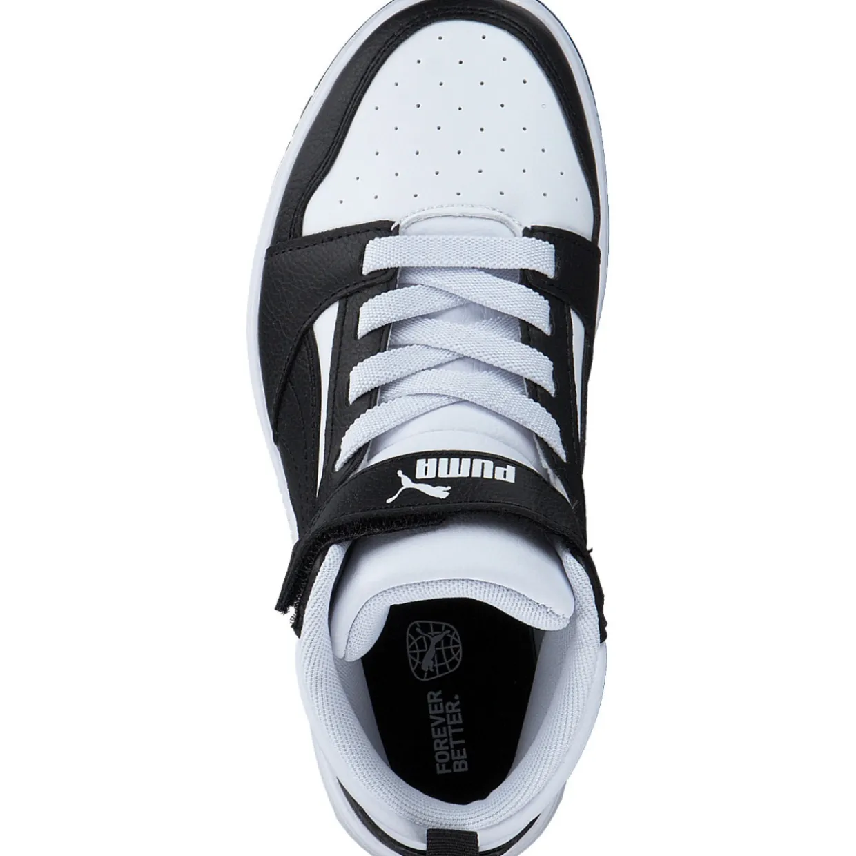 Puma 393832/001 Rebound V6 Mid AC+PS, Stiefel, Kinder, puma white-puma black-shadow